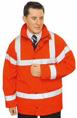 High Visibility Motorway Parka Jacket - Orange